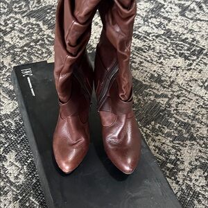 INC International Concepts Dark Brown Heeled Boots